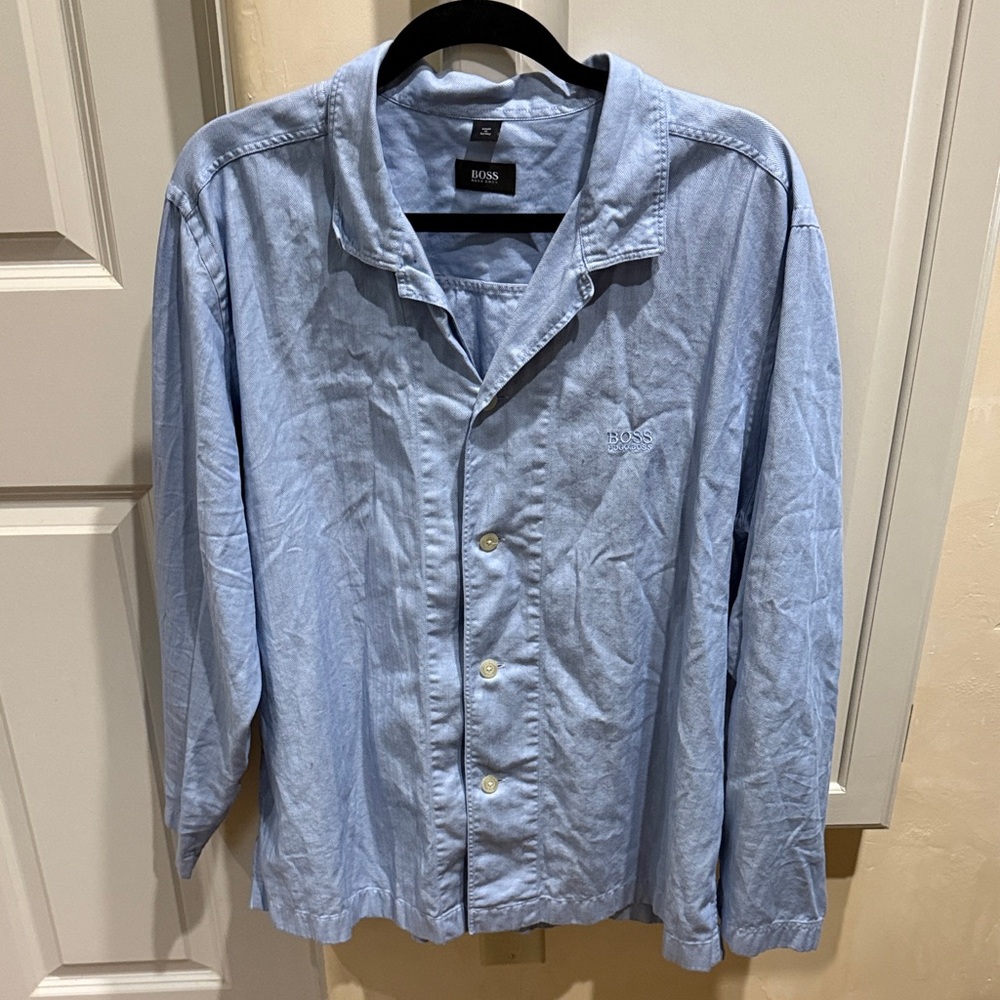 Hugo Boss Sky Blue Men's Shirt Jacket